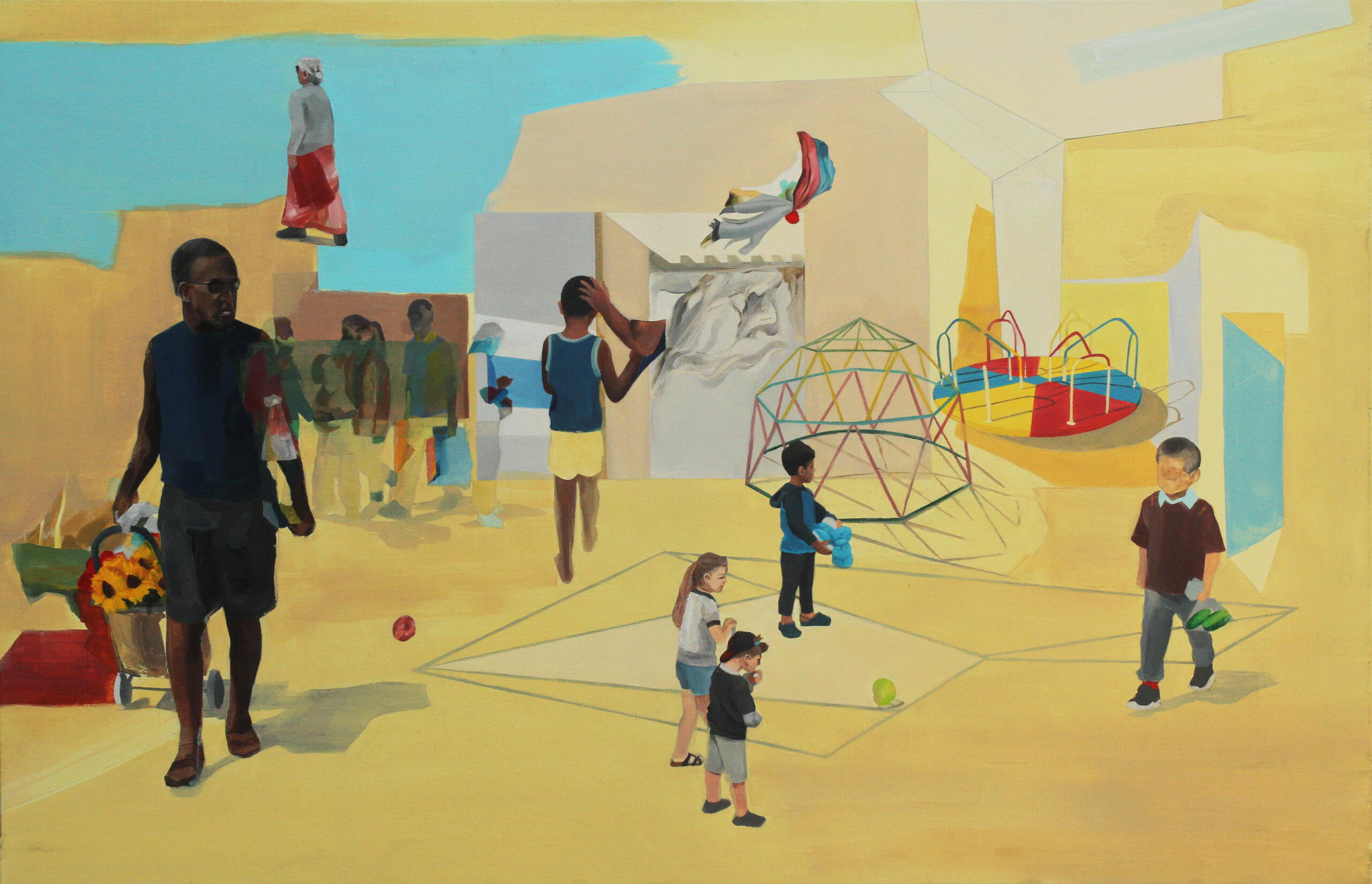 play 2019 oil on canvas